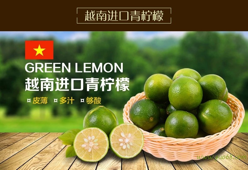 越南青柠檬,进口水果,现摘赔覆保鲜膜,科学规模种植—基地直销