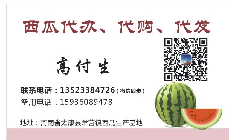 西瓜代办7月初大量上市联系名片电话