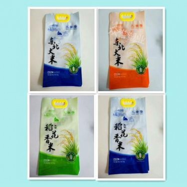 7-7-10东北大米 五常稻花香大米塑料袋 通用手提大米袋5斤10斤装厂家